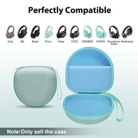 XANAD mint-green headphone case side view highlighting slim profile.