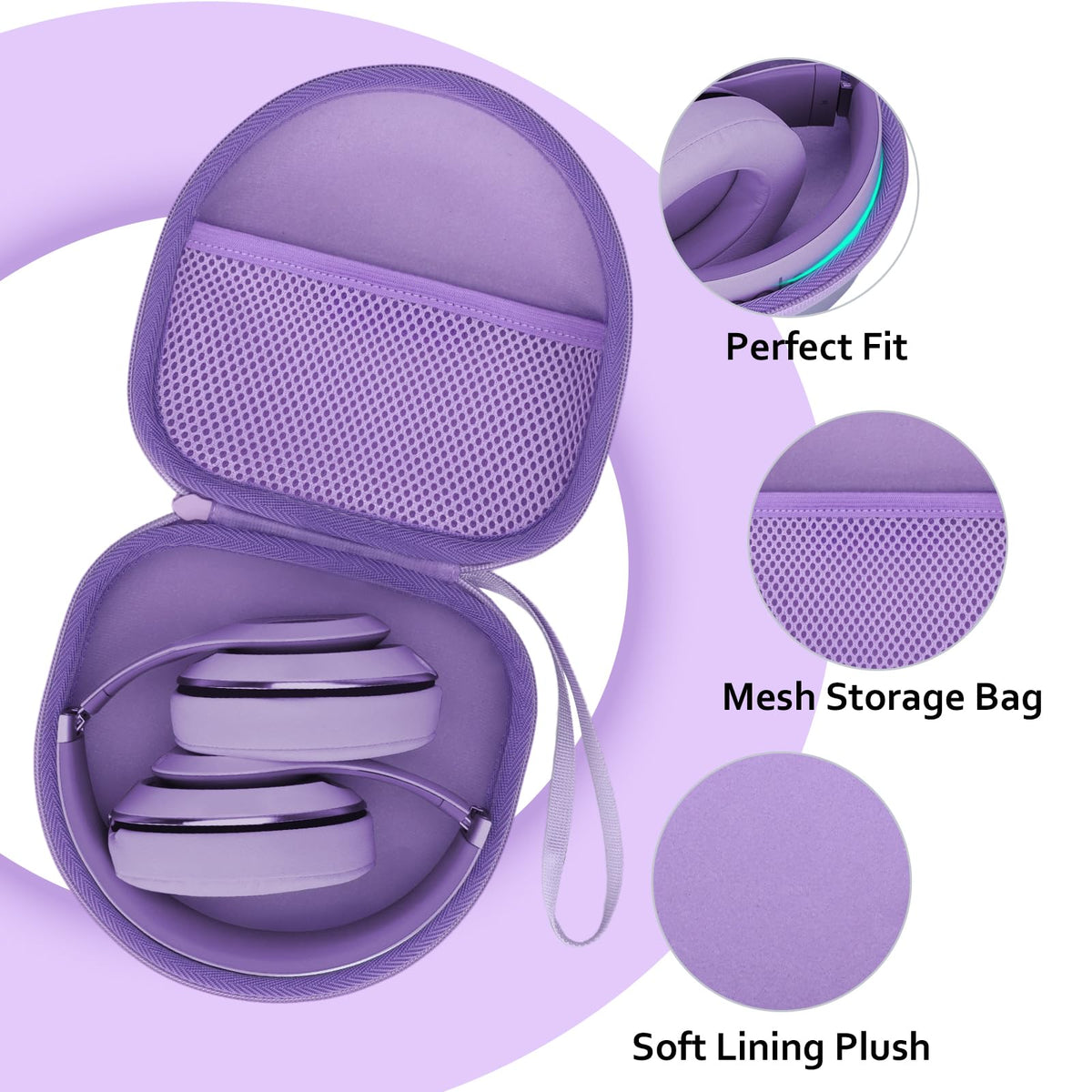 XANAD Pearl Purple case guards Beats Studio Pro during daily use.