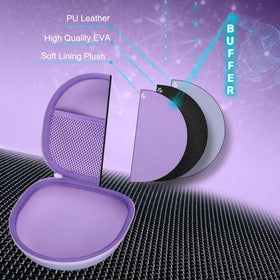 XANAD Pearl Purple case shields Soundcore Life Q20 during travel.