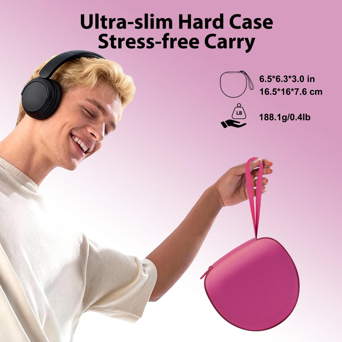 XANAD Rose case includes an accessory pocket for chargers and cables.