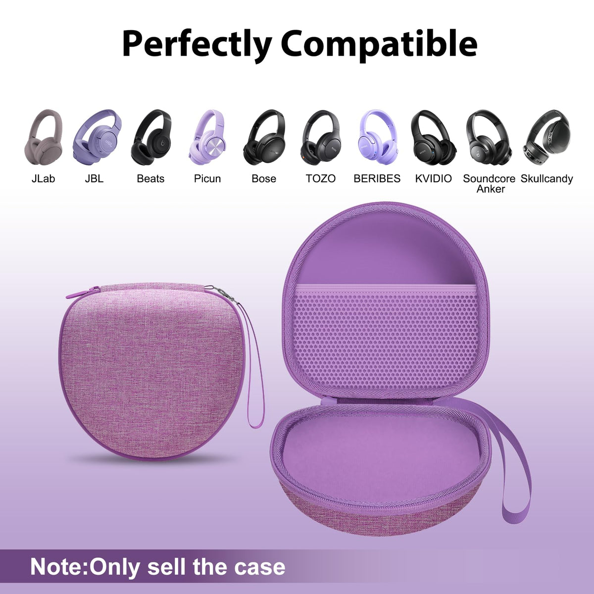 XANAD headphone case side view highlights a slim, portable profile for everyday carry.