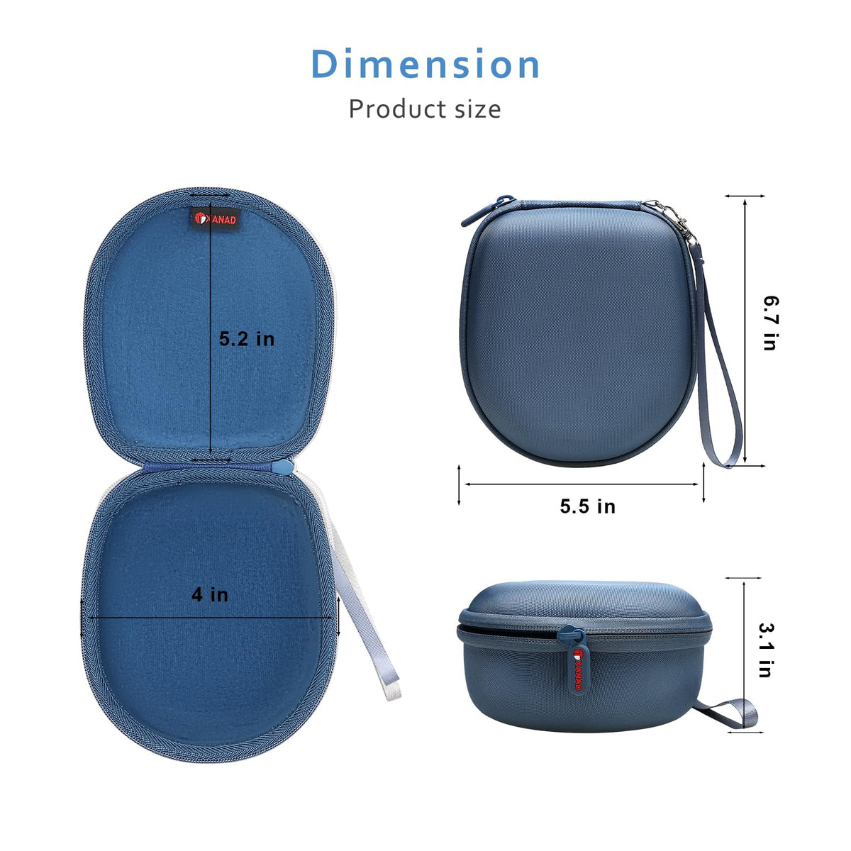 XANAD Kids Headphones Case compact travel design fits in backpacks