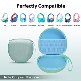 XANAD kids headphones case interior mesh pocket keeps cables organized