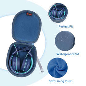 XANAD Kids Headphones Case interior velvet lining cushions headphones gently