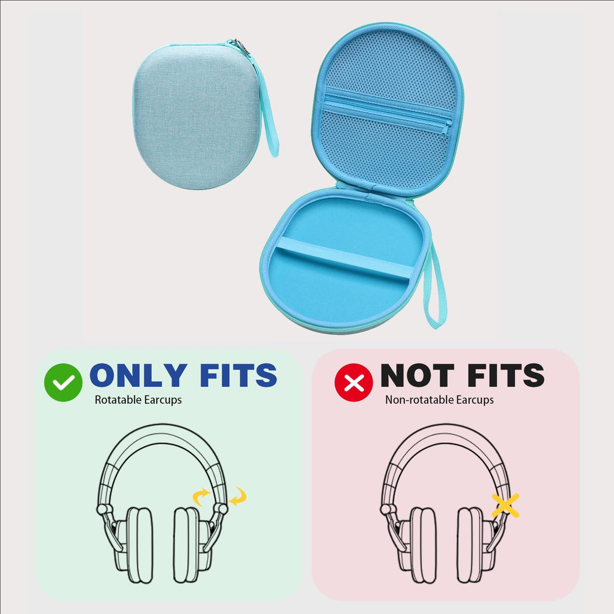 XANAD open interior with headphones demonstrating secure organized storage