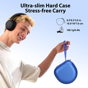 XANAD Pearl Blue headphone case with durable handstrap for travel