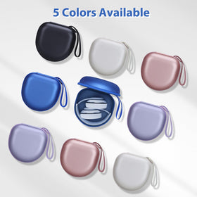 XANAD Pearl Blue headphone case open interior with cable storage