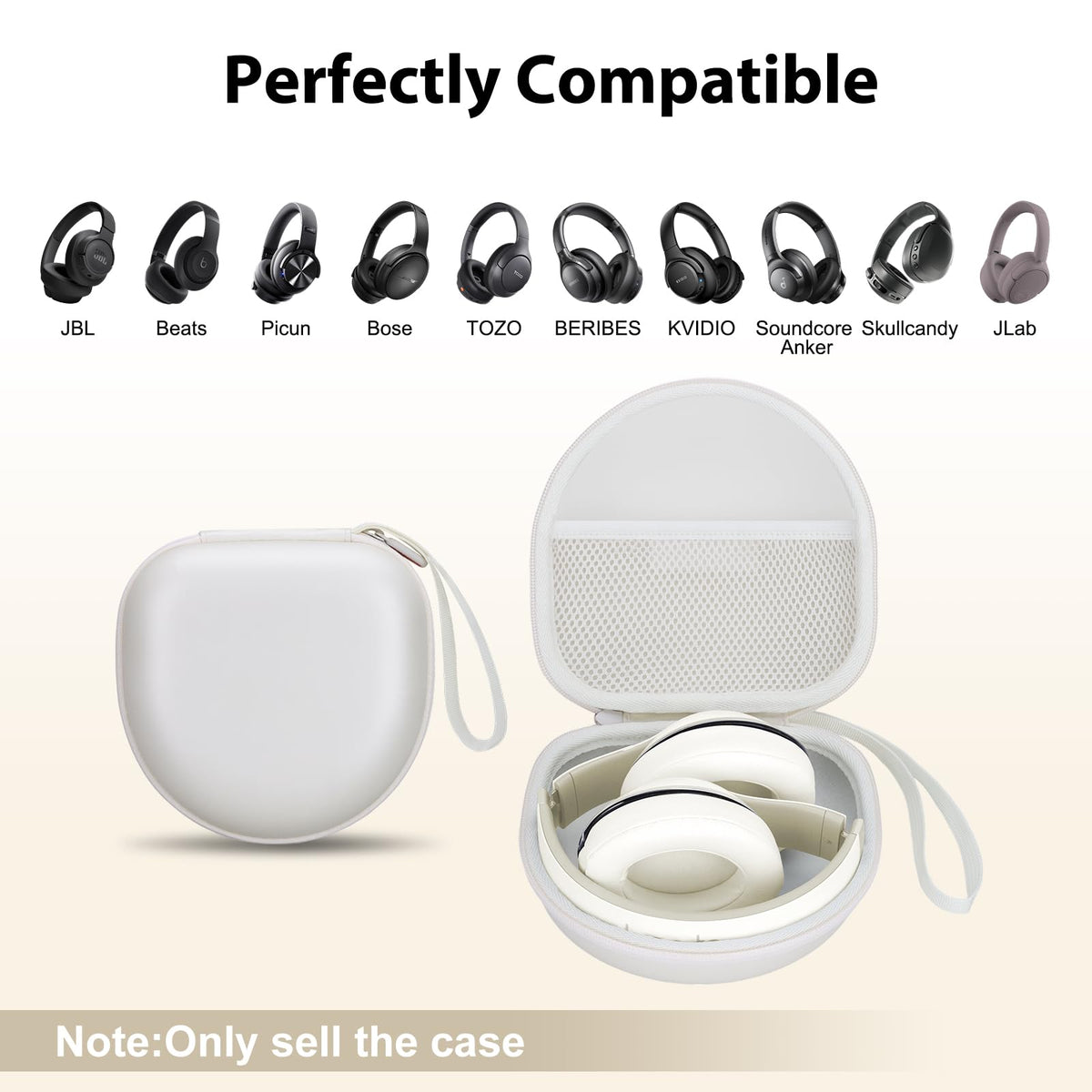 Protective velvet and Oxford cloth lining shields headphones against shocks and dust