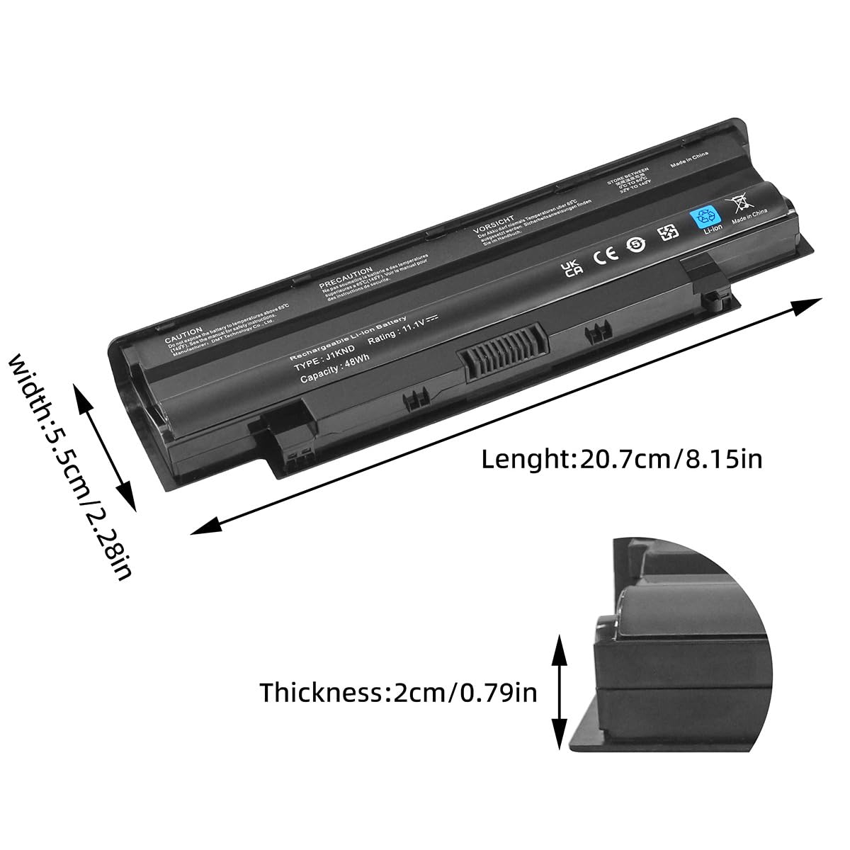 Xaocaige J1KND battery for Dell N5030 supports sustained productivity during workdays