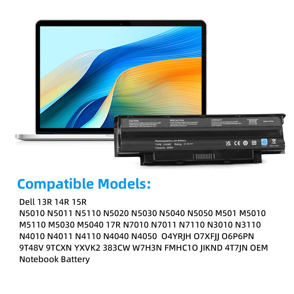 Xaocaige J1KND battery for Dell N7010 powers your laptop through travels