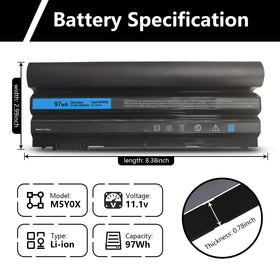 Xaocaige M5Y0X 97Wh battery with lightweight feel.