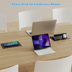 XBA lifestyle office desk setup demonstrating streamlined charging for devices