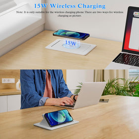 XBA top wireless charging pad in use offering 15W cable-free convenience