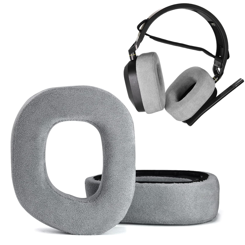 XBERSTAR Corsair HS80 ear pads replacement close-up highlighting thickened flannel for comfort