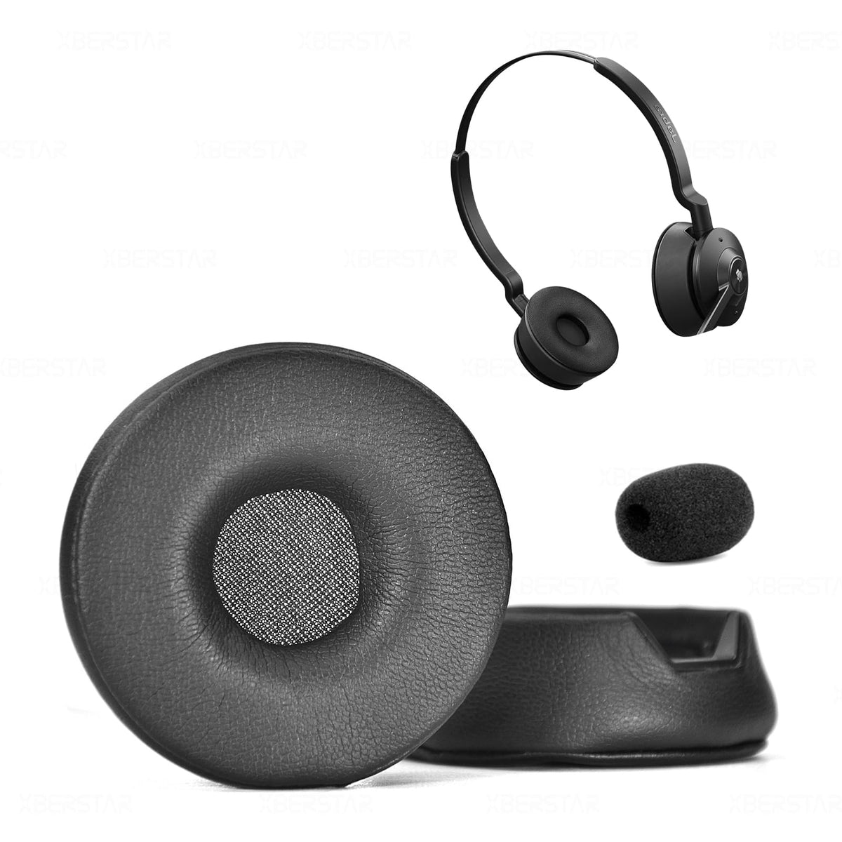 XBERSTAR Engage 75 earpads front view for enhanced comfort and fit on Jabra Engage.