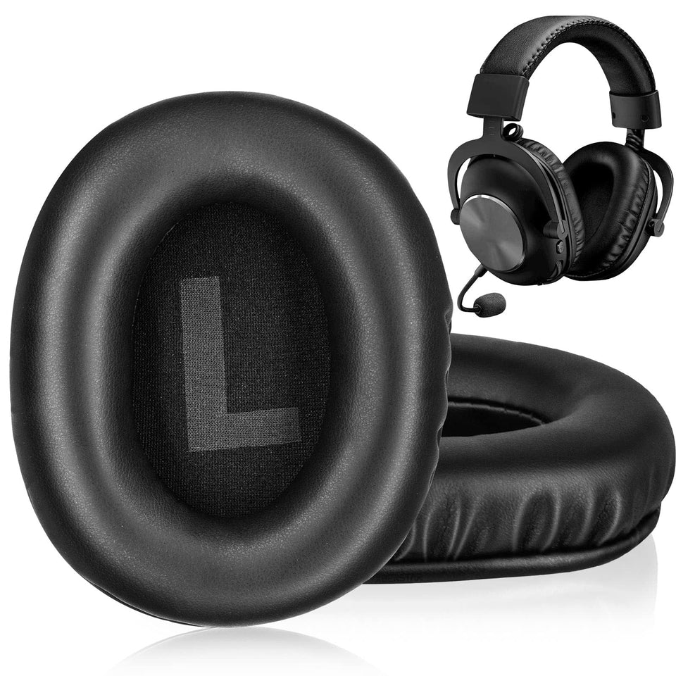 XBERSTAR front view earpads on Logitech G Pro showing clean fit and improved comfort