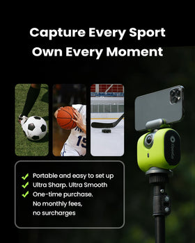 XbotGo Chameleon T4 tripod provides a professional elevated perspective.