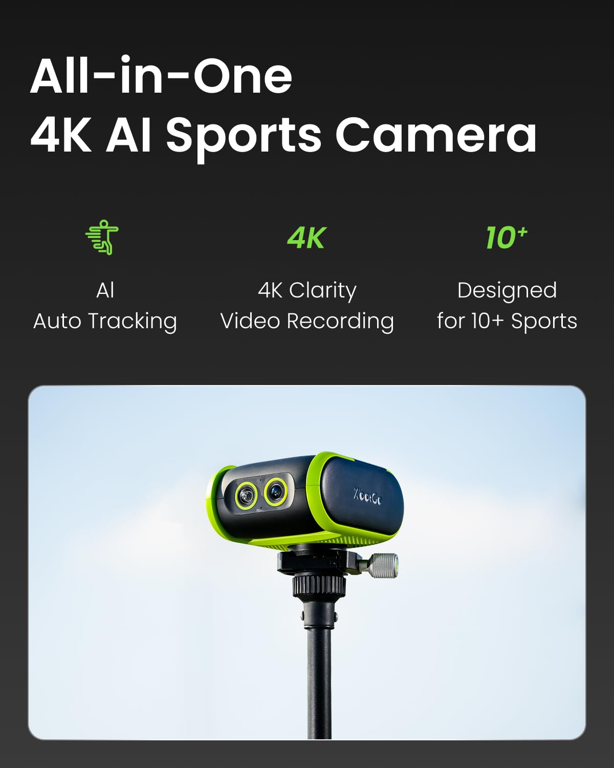 XbotGo Falcon AI tracking players on sideline.