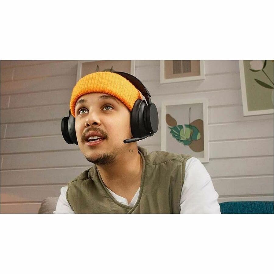 Xbox 2024 wireless headset Dolby Atmos logo closeup showing spatial audio.