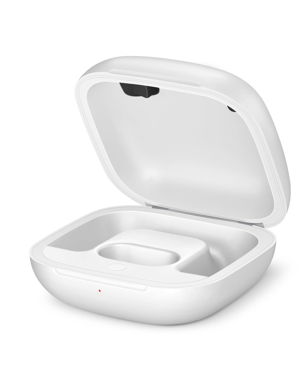 XCZNAGS front view charging case white showing sleek design and portability