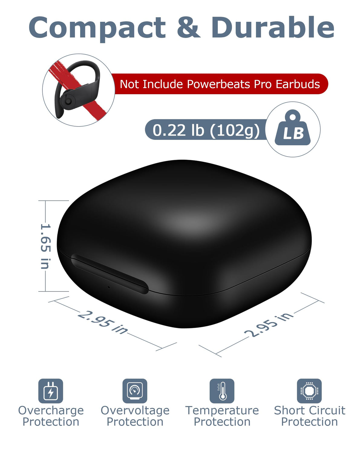XCZNAGS open case revealing earbud slots and charging contacts for secure charging benefit