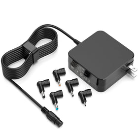 XDOAPKLK 65w charger closeup with switchable round connector for Asus compatibility