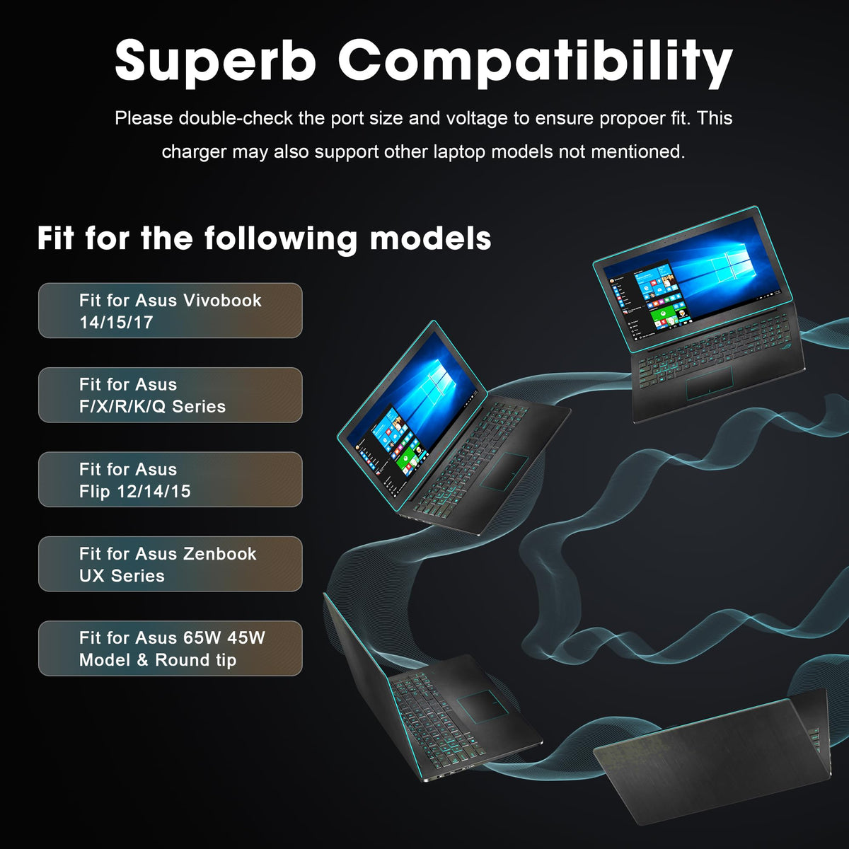 XDOAPKLK package includes five switchable connectors for Asus compatibility