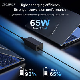 XDOAPKLK 45W blue-tip charger compatible with HP notebooks for efficient power.