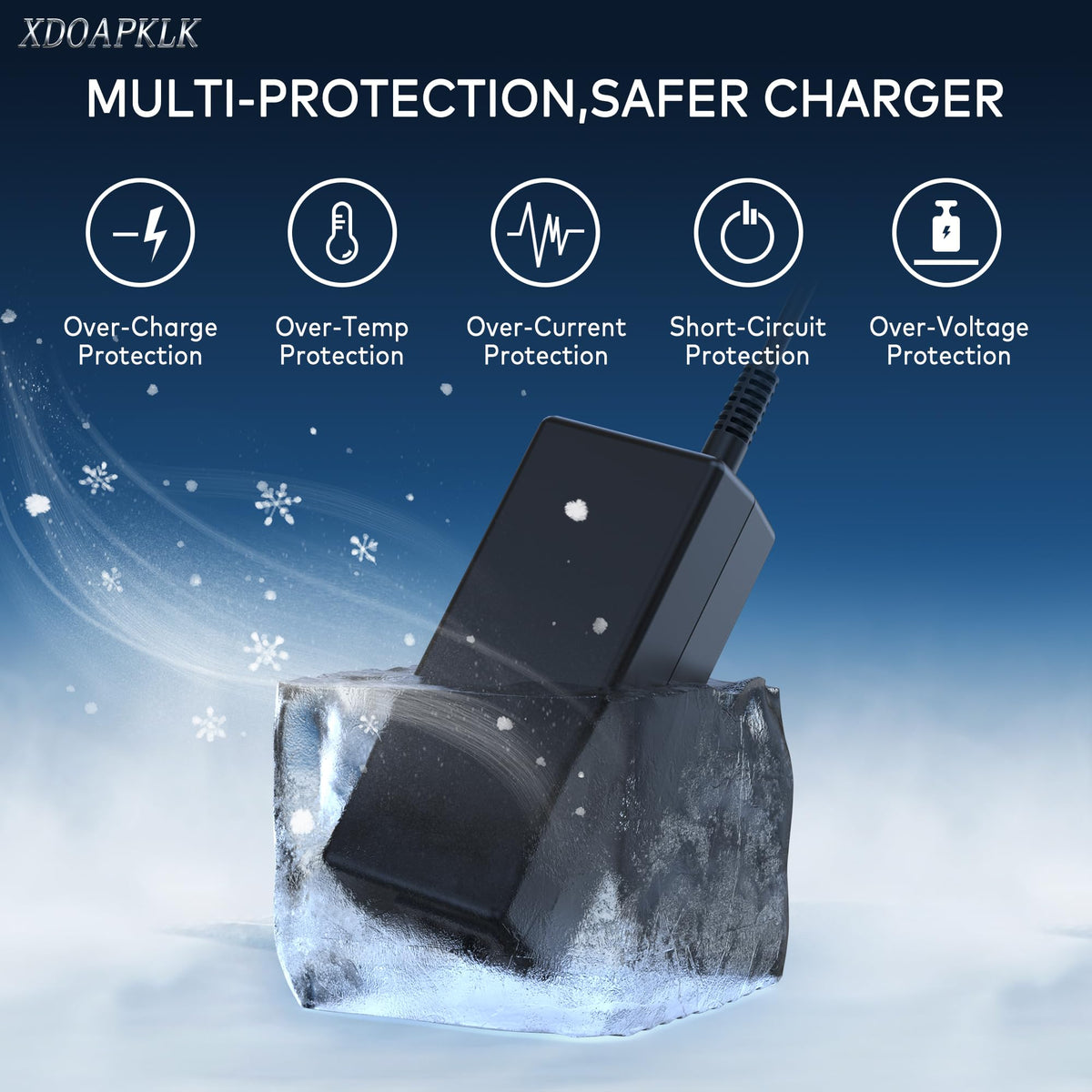 XDOAPKLK power cord included for ready-to-use setup.