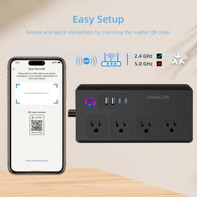 XENON power strip under desk powering monitor and lamp to simplify a home office setup