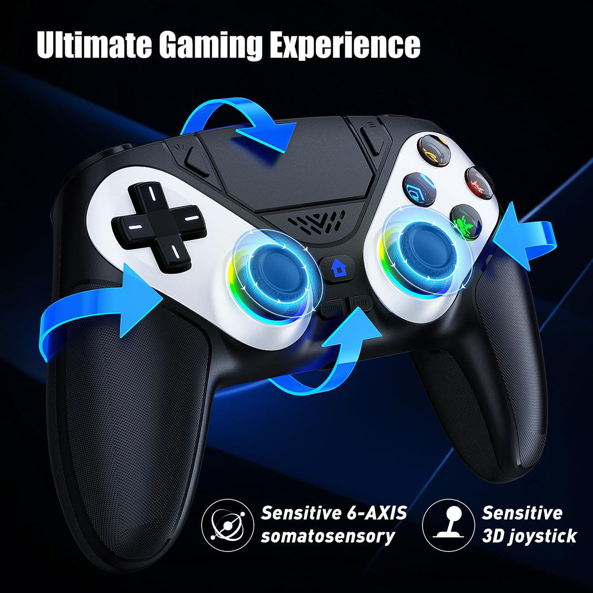 Xexvyrin textured back grip close-up improving hold and preventing slippage during play