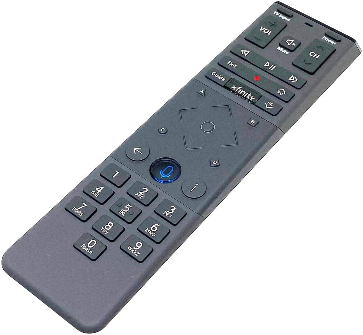 XR15 remote with voice control buttons for easy navigation