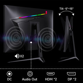 XGaming multiple HDMI/DP ports enable easy peripheral setup.