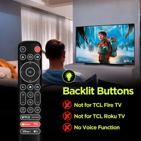 XGBFH remote buttons illuminated demonstrating easy night use benefit