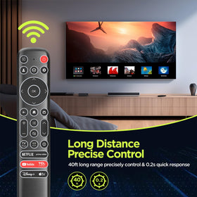 XGBFH remote next to smartphone showing scale and ergonomic grip benefit