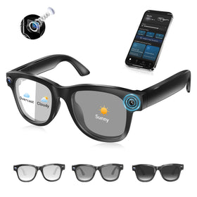 XHABXKP Q6 front view showing sleek frame and camera, wearable capture benefit