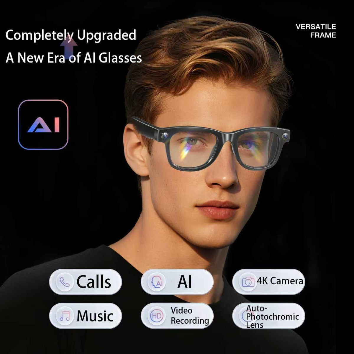 XHABXKP Q6 lenses shifting tint, showing photochromic protection outdoors benefit