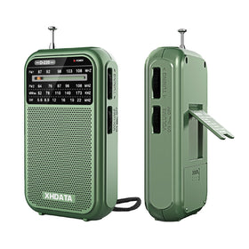 XHDATA D220 front view presents a compact pocket radio ideal for easy carry.