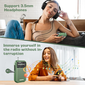 XHDATA D220 in-use family scene shows shared radio enjoyment.