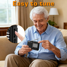 XHDATA D-328 front panel with easy controls for quick tuning.
