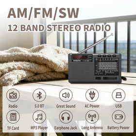 XHDATA D368 22 inch antenna improves reception potential in diverse environments.