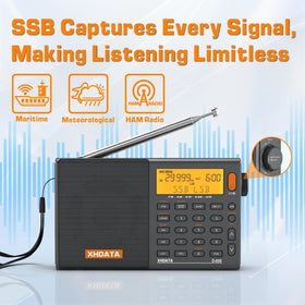 XHDATA D808-speaker-front delivers clear sound with reduced noise