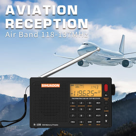 XHDATA R108 alarm and sleep timer keep you aligned.