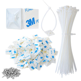 XHF adhesive zip tie mounts pack ready for secure cable organization