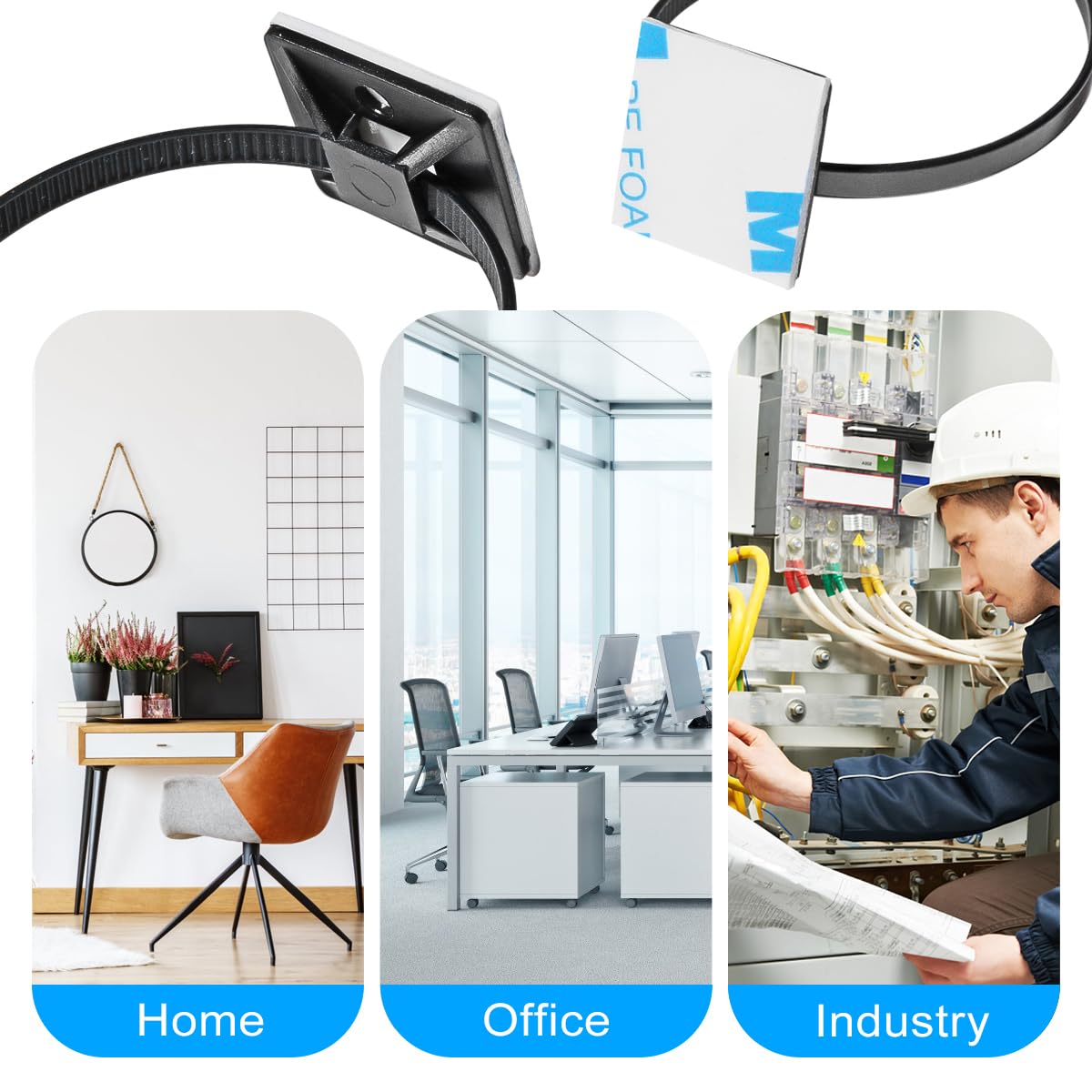 XHF cable-management square anchors organize cables neatly for projects