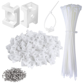 XHF cable tie base with 8-inch ties for neat cable management