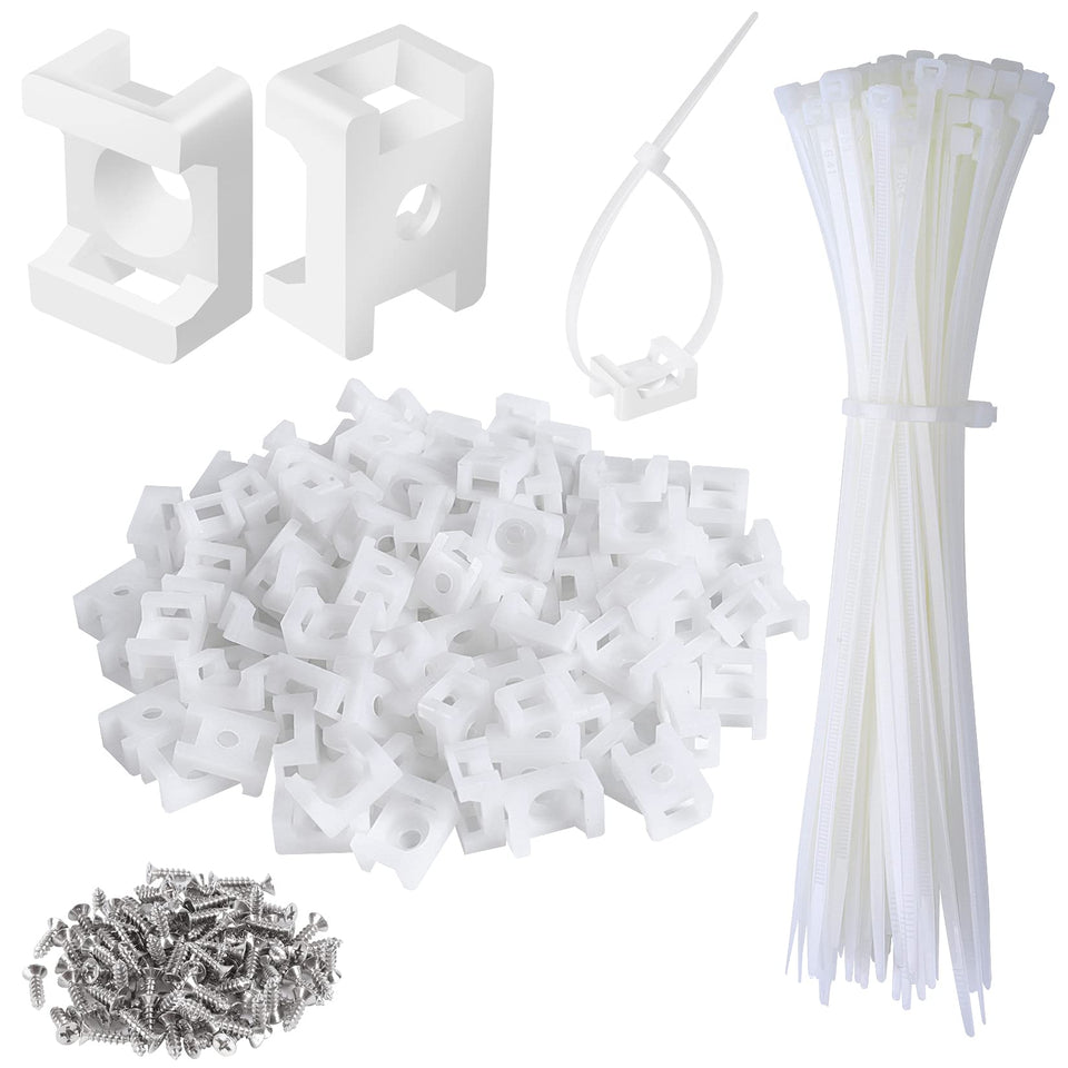 XHF cable tie base with 8-inch ties for neat cable management
