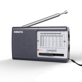 XHDATA D219 front panel view showing compact design and easy controls for quick tuning