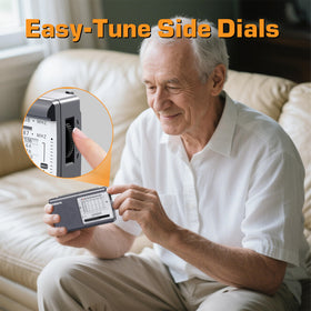 XHDATA D219 control area with headphone jack for private listening and precise tuning