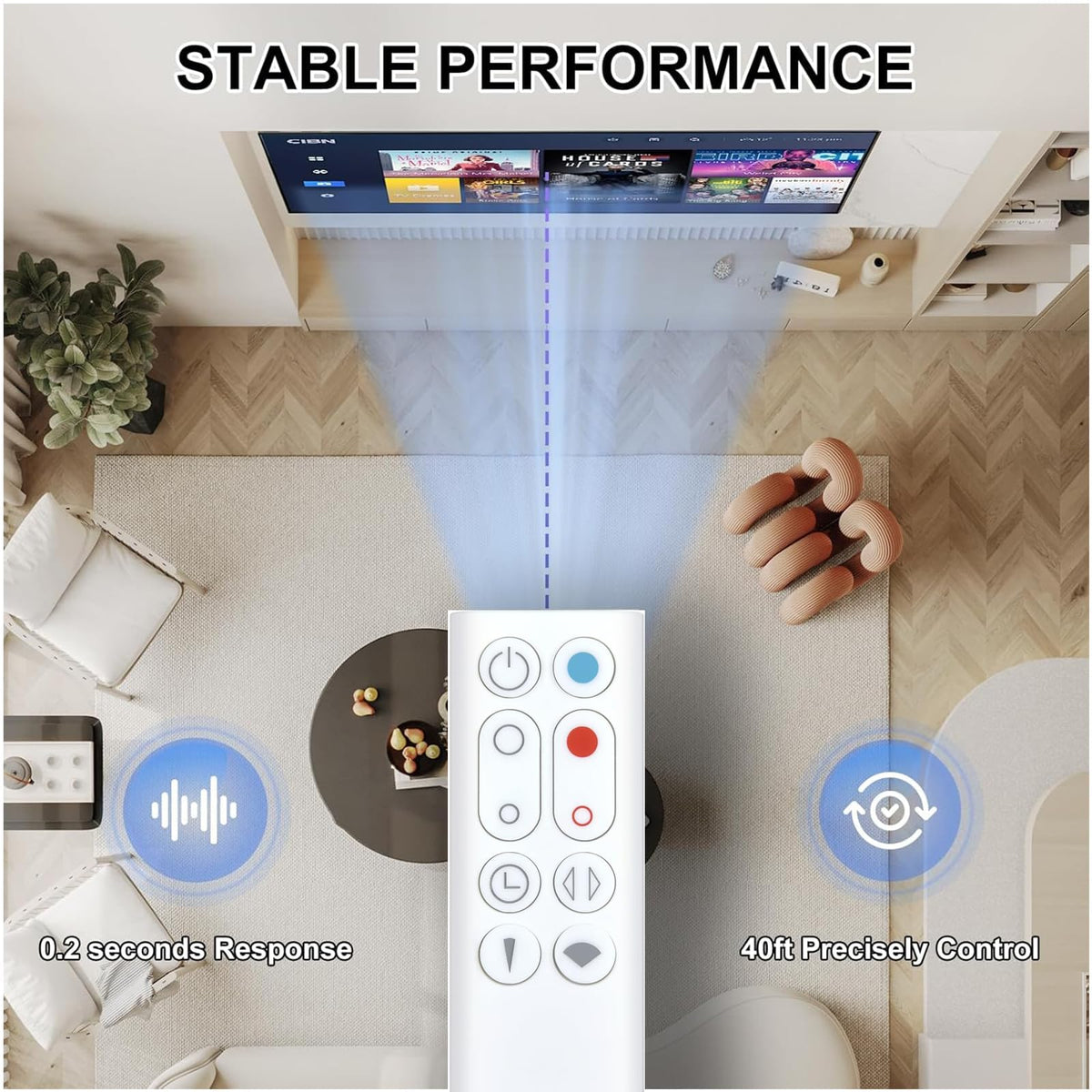 Xiaodib Dyson AM09 remote on magnetic surface, convenient storage